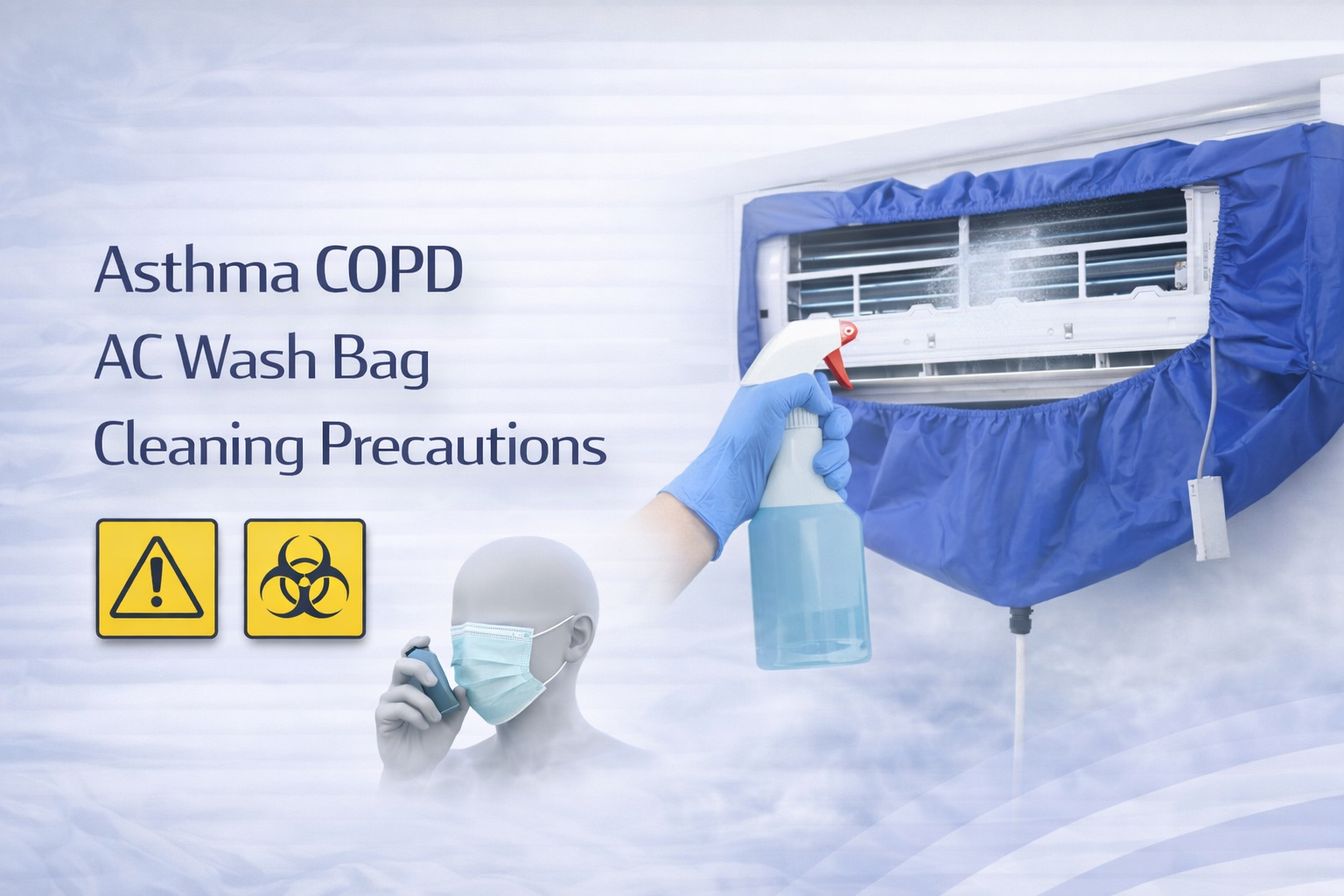 Asthma COPD AC Wash Bag Cleaning Precautions