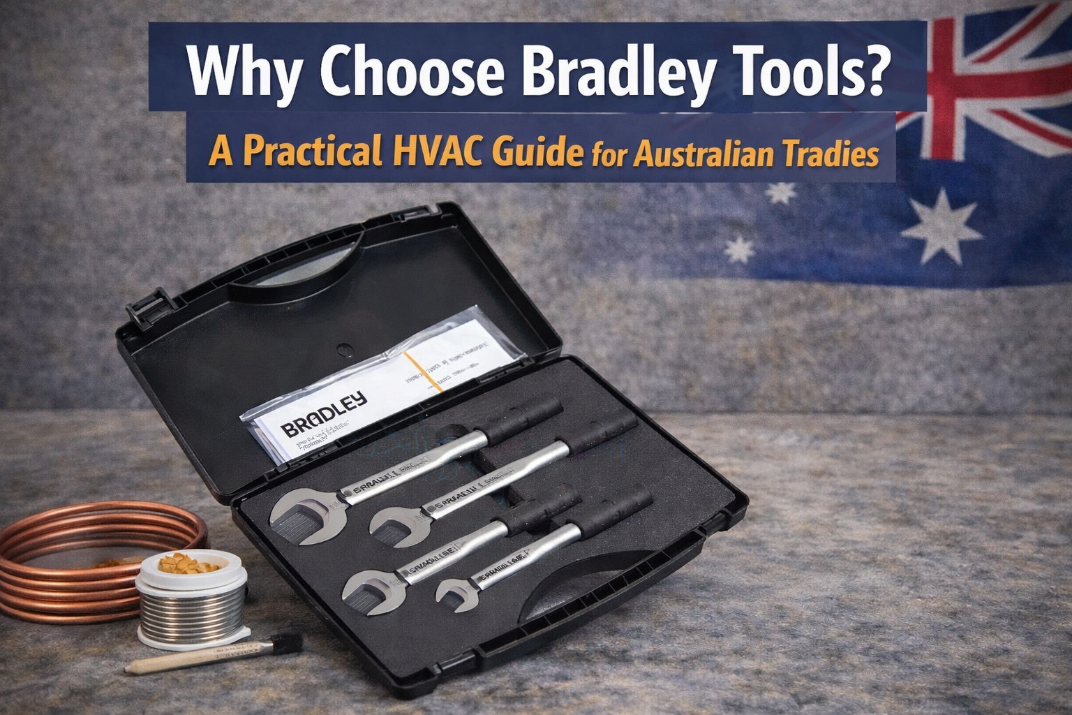 Bradley tool kit in carry case for HVAC work in Australia
