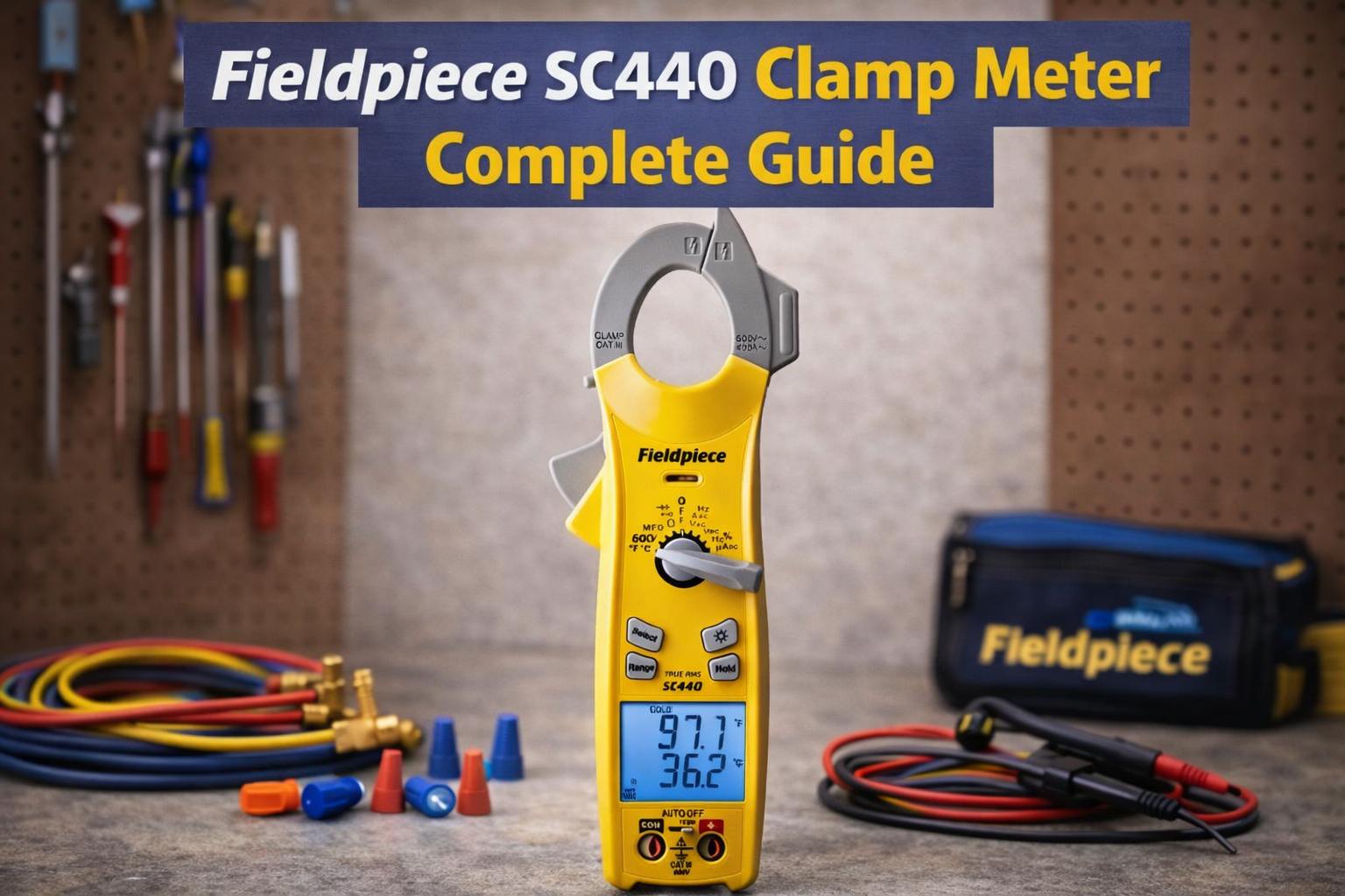 Fieldpiece SC440 clamp meter for HVAC electrical diagnostics