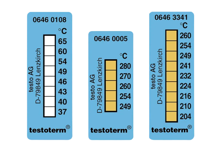 Testoterm Temperature Labels