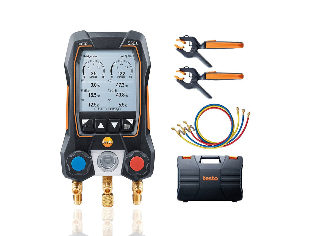 Testo 550s Smart Digital Manifold Basic Kit - HVAC & Refrigeration Tool