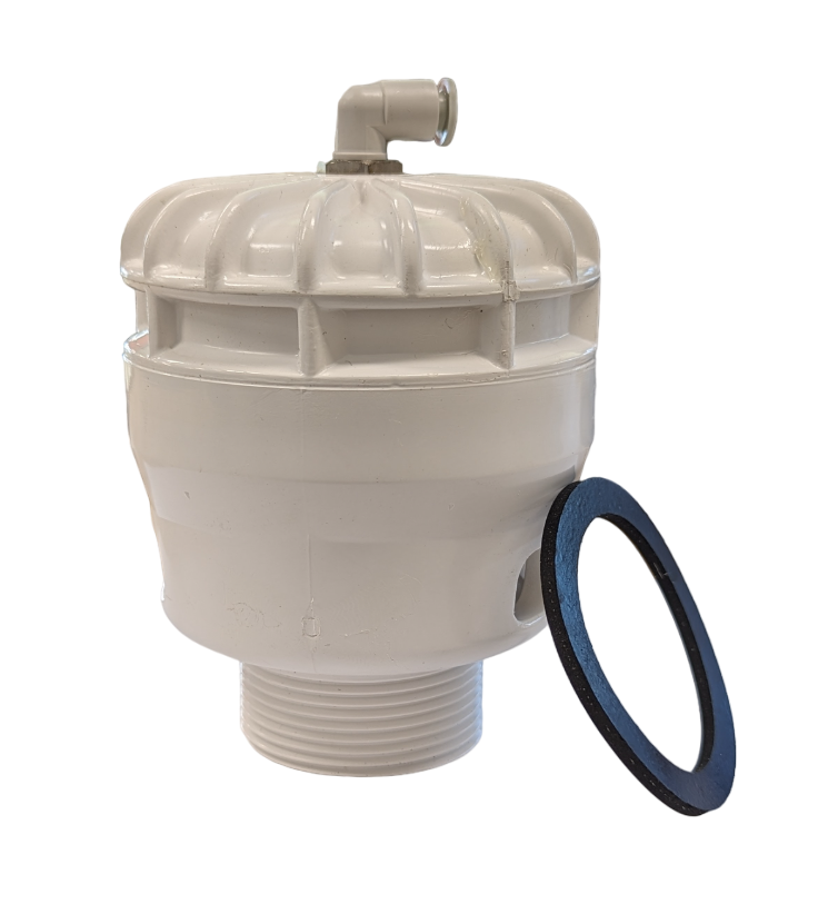 Bonaire White Dump Valve, Mushroom Style