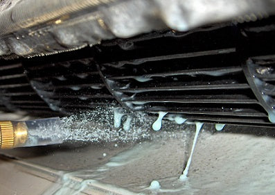 adjustable nozzle fan-to-jet spray on aircon coil