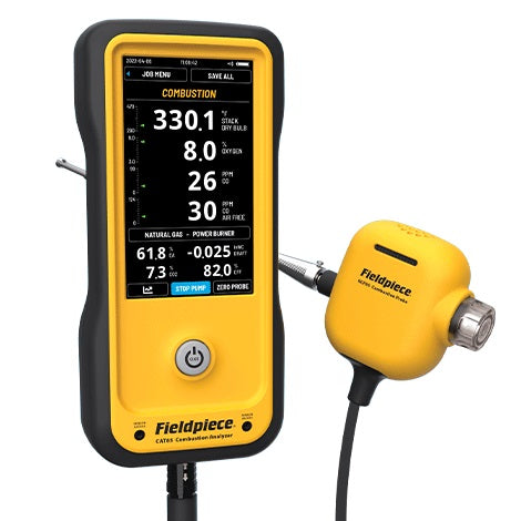 Fieldpiece Combustion Analyzer with HydroCycle Pump and Printer