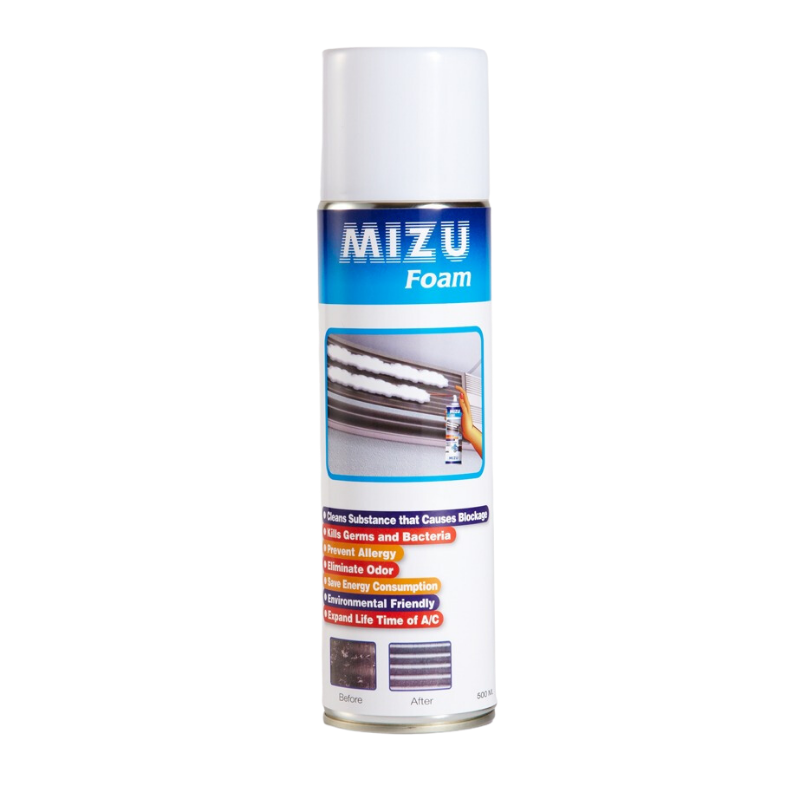 Mizu Foam Spray can showing product label front view