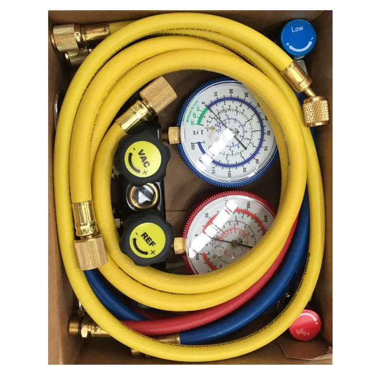 Javac 4-Valve Manifold Gauge Set Replacement for AASPAK Kits - E78276