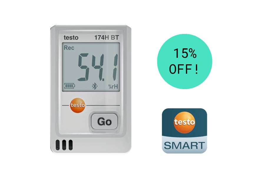Testo 174 H BT Mini Temperature and Humidity Data Logger