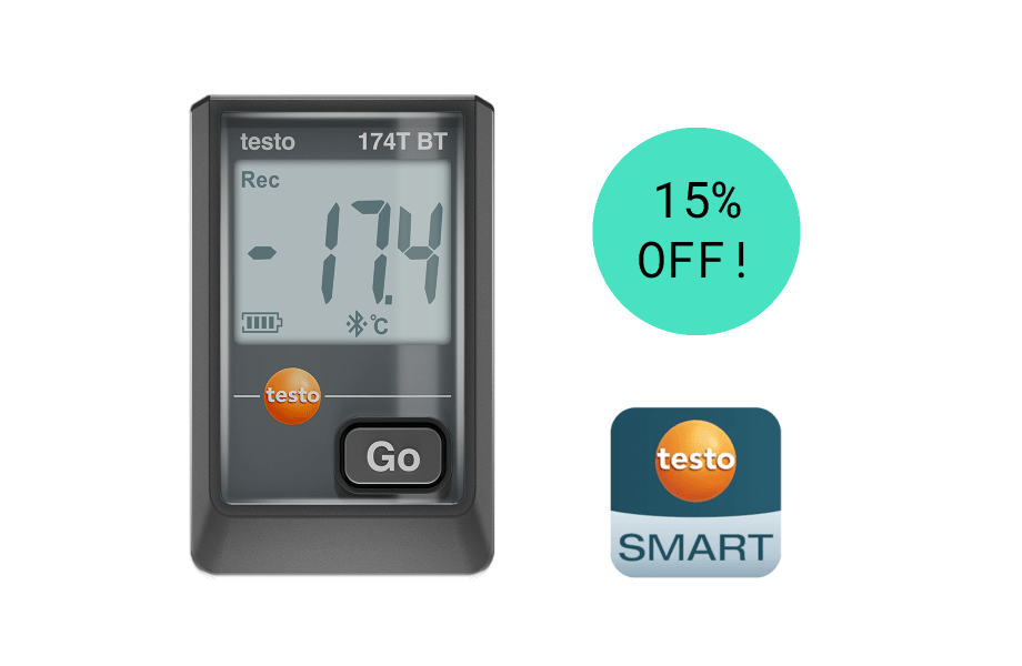 Testo 174 T BT Mini Temperature Data Logger with Bluetooth