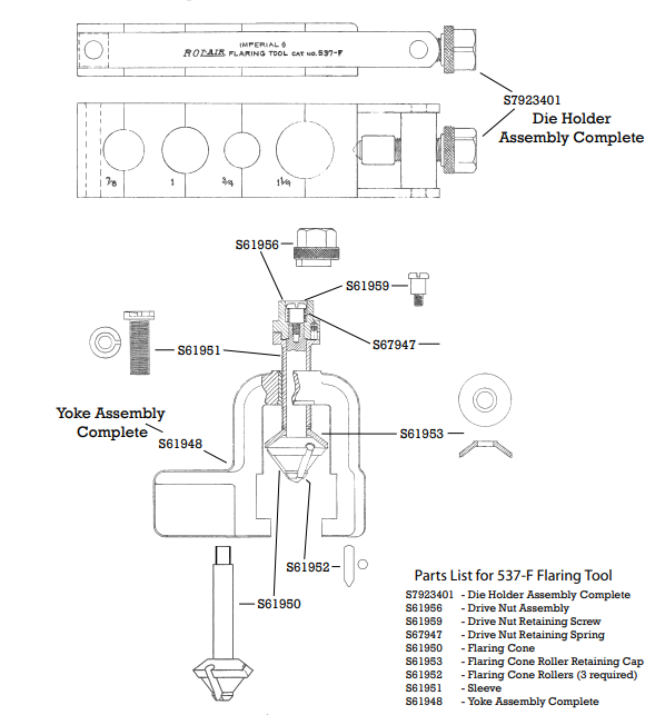 Imperial S68146 Roller Retaining Cup Suit 400F