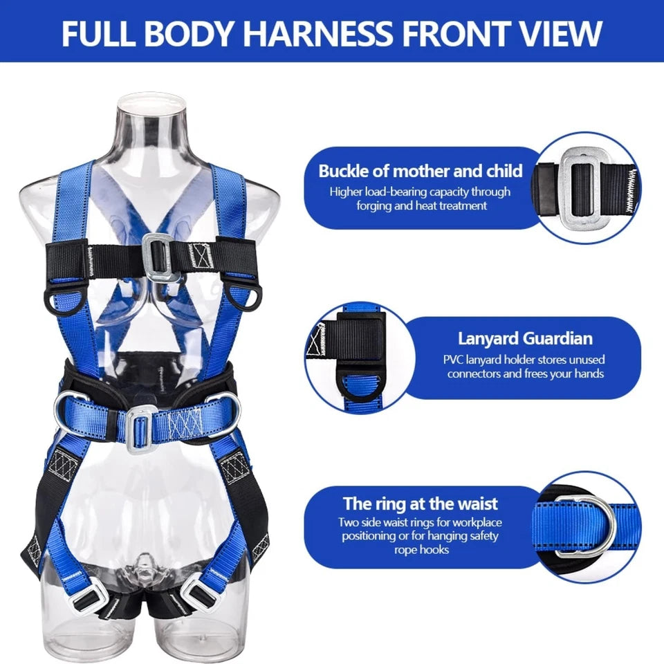 Full Body Roofing Fall Protection Safety Shock Absorbing Harness