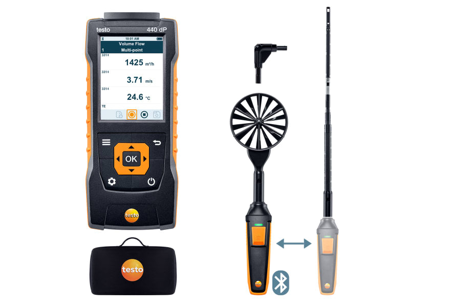 Testo 440 dP Air Flow ComboKit 1 with Bluetooth