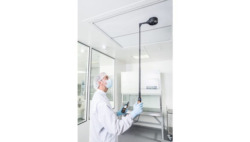 High-Precision Vane Probe (Ø 100 mm) with Bluetooth and Temperature Sensor