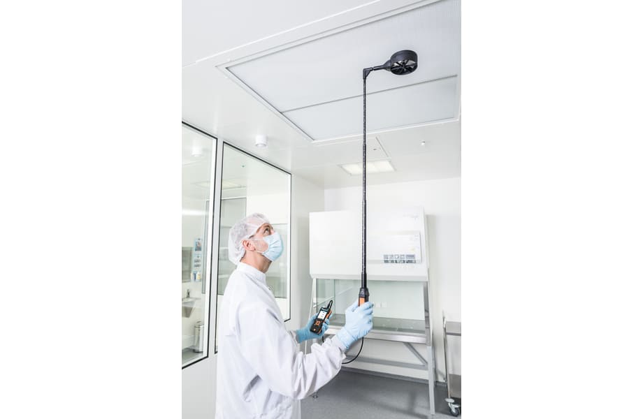 High-Precision Vane Probe (Ø 100 mm) with Bluetooth and Temperature Sensor