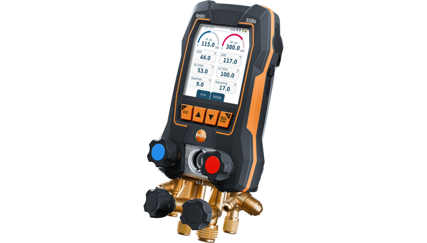 Testo 558s Digital Manifold with 4-Way Valve Block