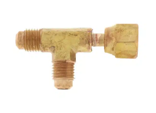 C&D CD9611 1/4 Inch Flared Forged Brass Tee