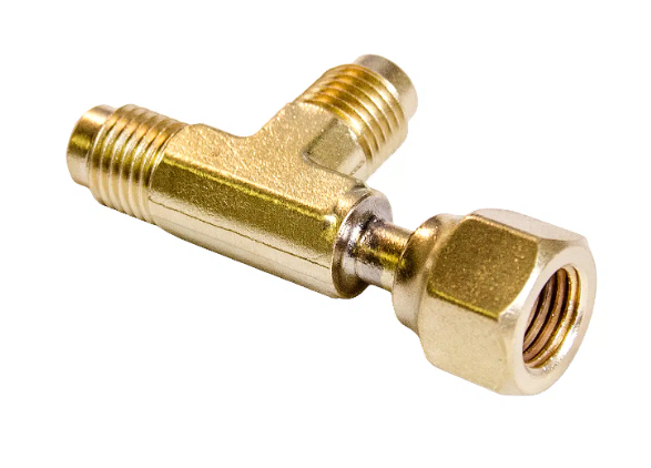 C&D CD9611 1/4 Inch Flared Forged Brass Tee