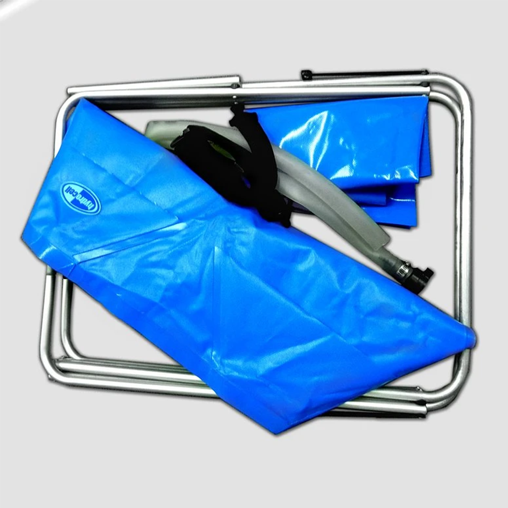 Hydrobag folded flat for storage and portability between jobs