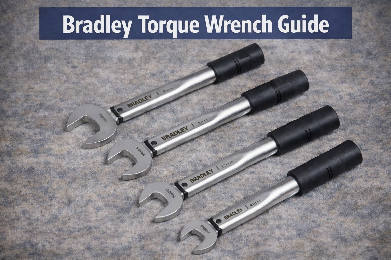 Bradley torque wrenches in multiple sizes for HVAC work