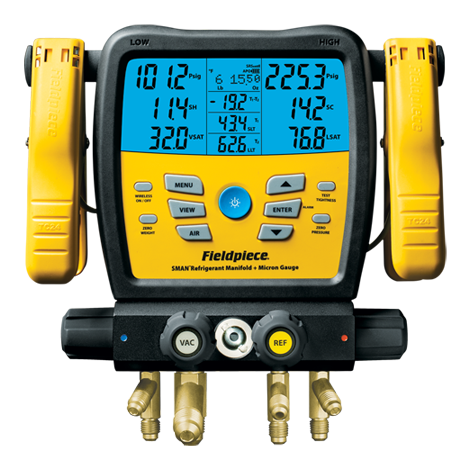 Fieldpiece Wireless 4-Valve Digital Manifold with Micron Gauge - SM480vINT