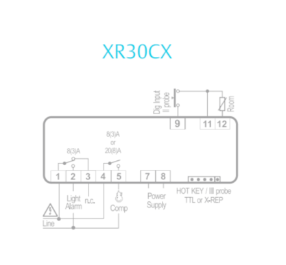 dixell-xr30cx-b-digital-controller-med-temp-240v-ntc-alarm-blue