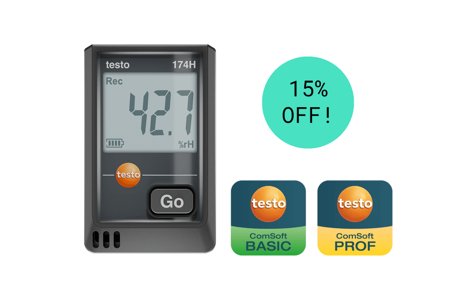 Testo 174 H Mini Data Logger for Temperature and Humidity