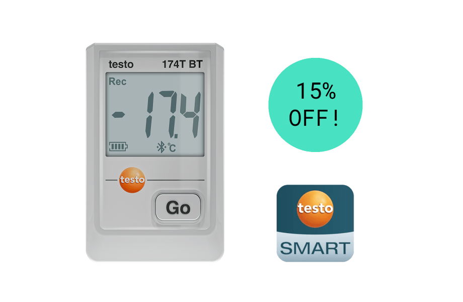 Testo 174 T BT Mini Temperature Data Logger with Bluetooth
