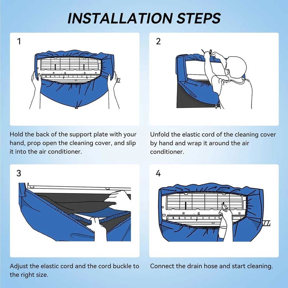 Wall Mounted Air Conditioning Cleaning Bag For Split Type