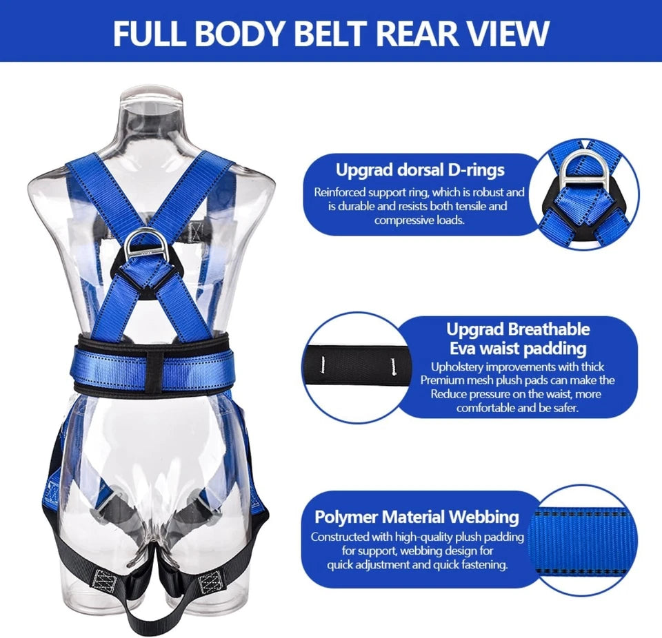 Full Body Roofing Fall Protection Safety Shock Absorbing Harness