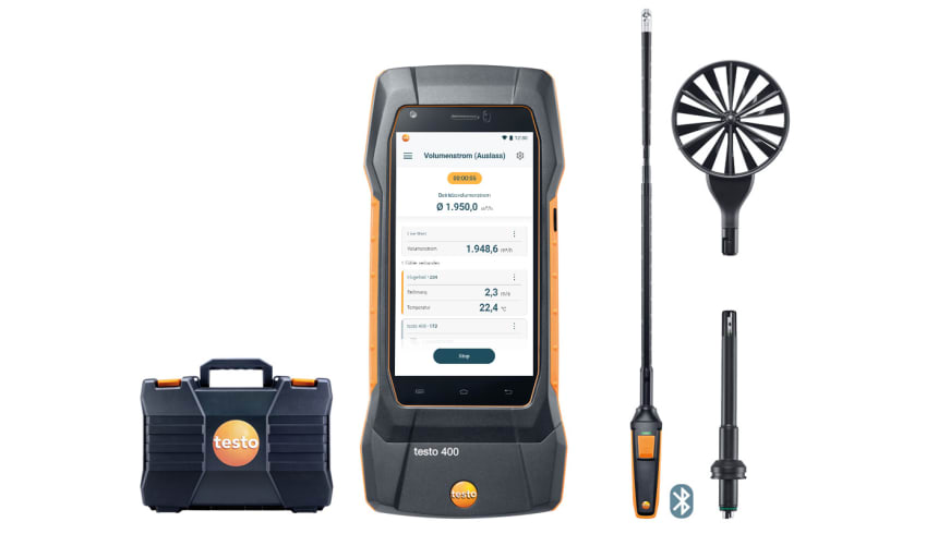 Testo 400 Air Flow Kit with 16mm Vane Probe