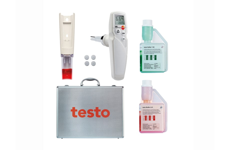 Testo 205 pH/Temperature Starter Set for Semi-Solid Media