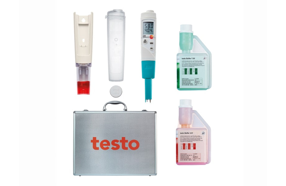 Testo 206-pH1 pH/Temperature Meter Starter Set