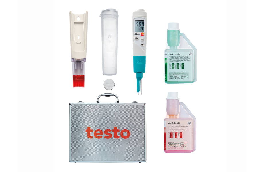 testo 206-pH2 pH/Temperature Meter Starter Set