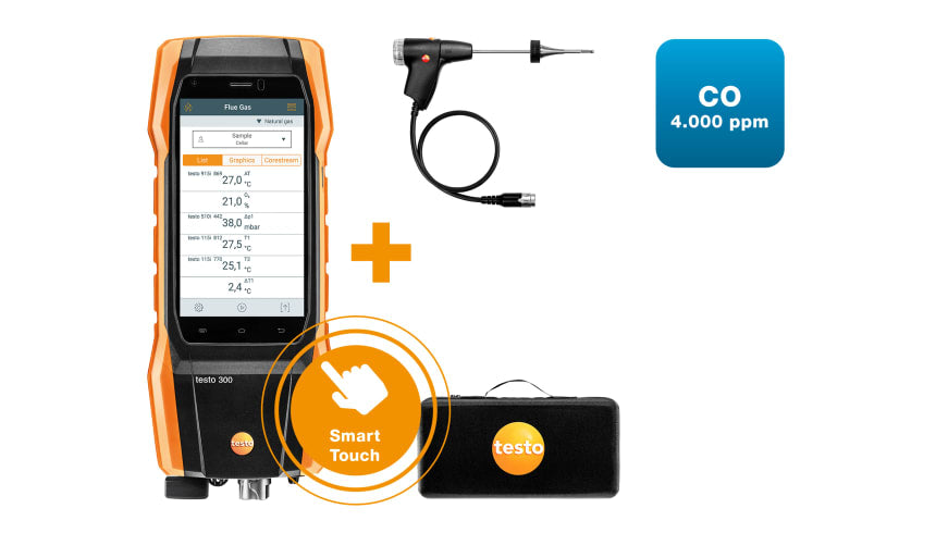 Testo 300 Basic Flue Gas Analyser Kit