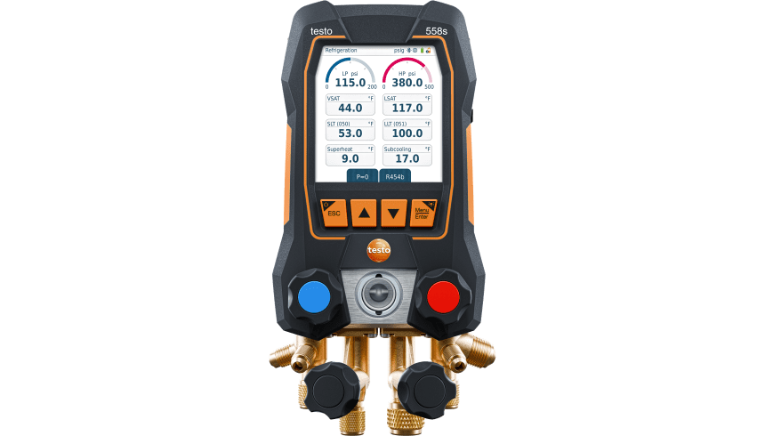 Testo 558s Digital Manifold with 4-Way Valve Block