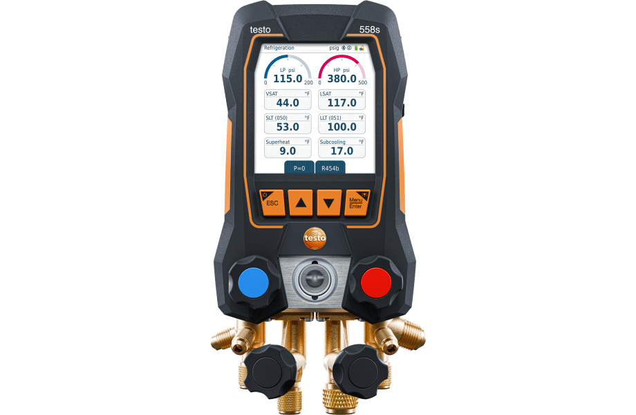 Testo 558s Digital Manifold with 4-Way Valve Block