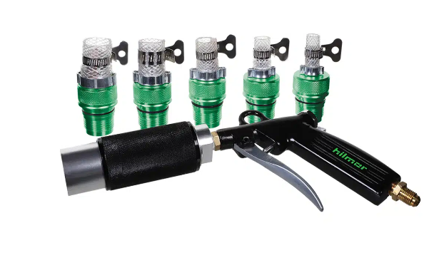 Hilmor HLC007 Lineset Cleaner with five nozzle sizes and foam pigs