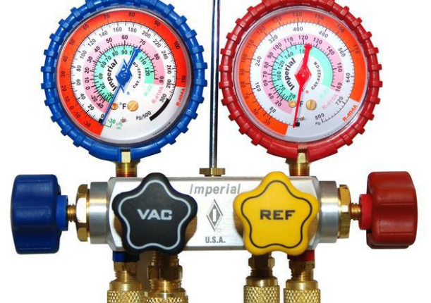 Imperial 800 Gauges Four Valve Manifold 60" Hoses - R410a - R32 - 5/16" Sae - 841-ckpsc