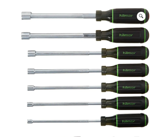 hilmor_1839075_6″_shaft_magnetic_nut_driver_set