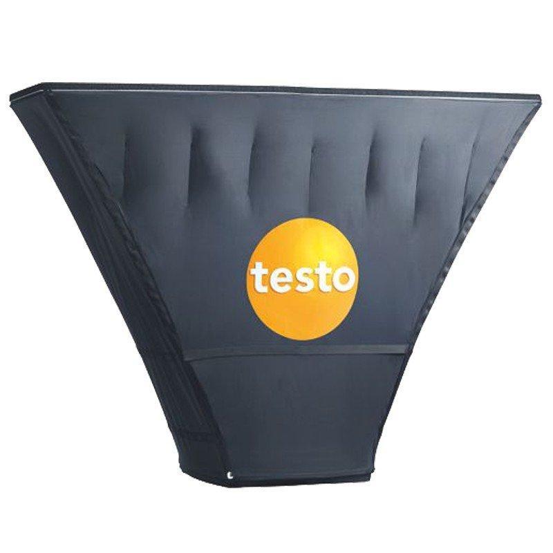 Testo 420 610x1220mm flow hood positioned for mounting over commercial ceiling diffuser grille