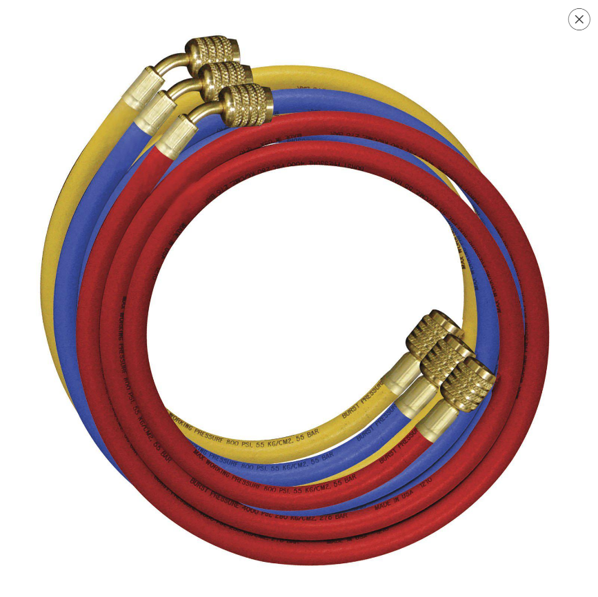 Mastercool 180cm Hose Set Of 3 - 1/4" 40372 hvac shop