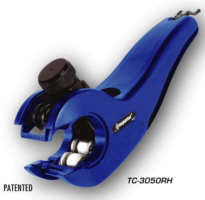 Ratcheting tube cutter for clean square cuts on copper refrigerant lines