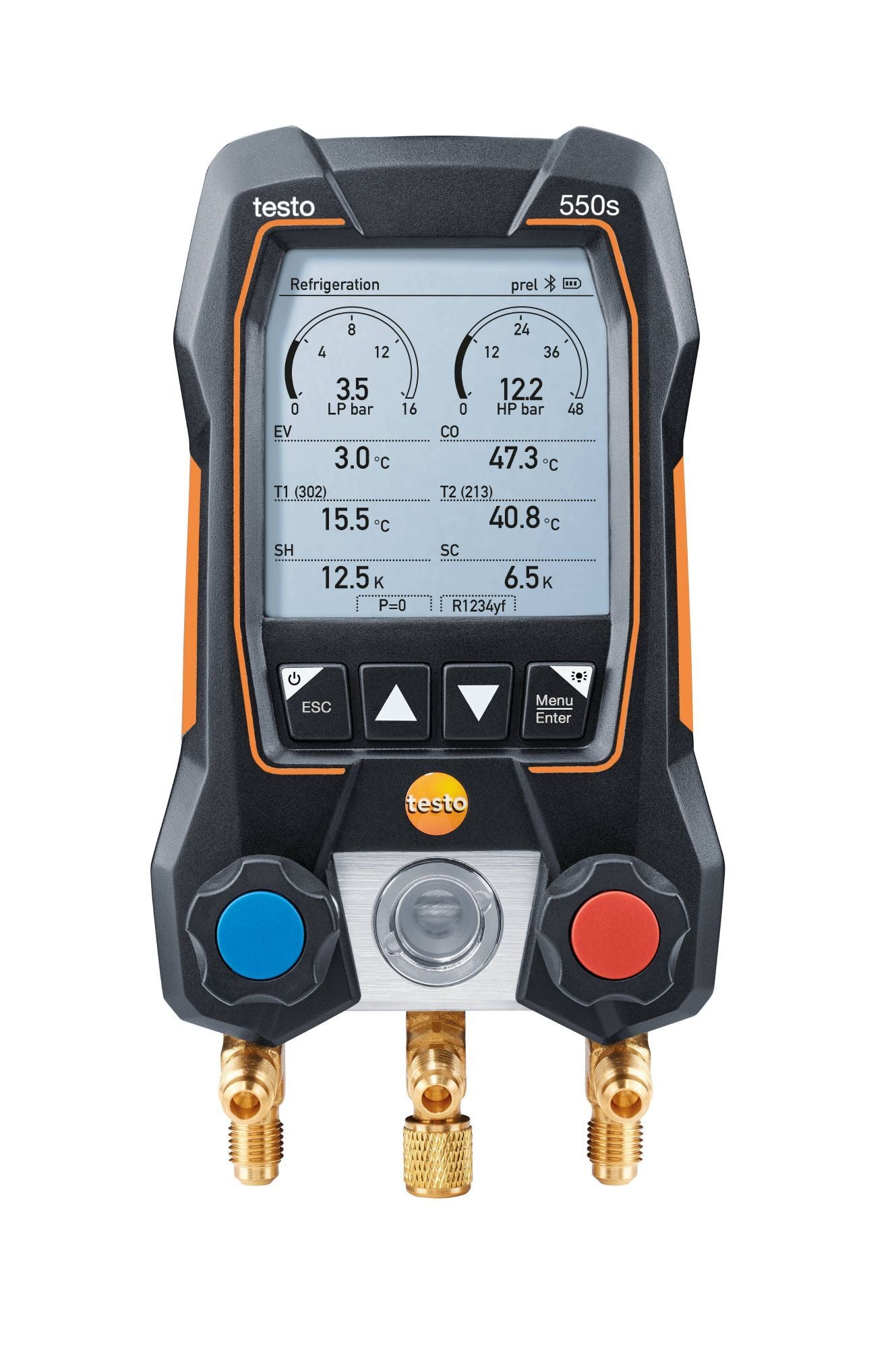 Testo 550s Smart Digital Manifold With Wireless Clamp Temperature Probes 0564 5502