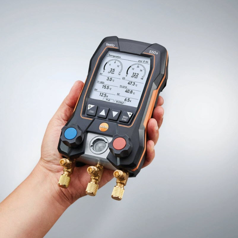 Testo 550s Smart Digital Manifold With Wireless Clamp Temperature Probes 0564 5502 actual item