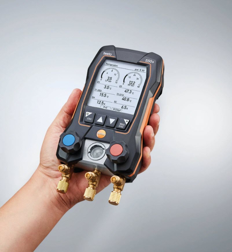 Testo 550s Smart Digital Manifold With Wireless Clamp Temperature Probes 0564 5502 actual item