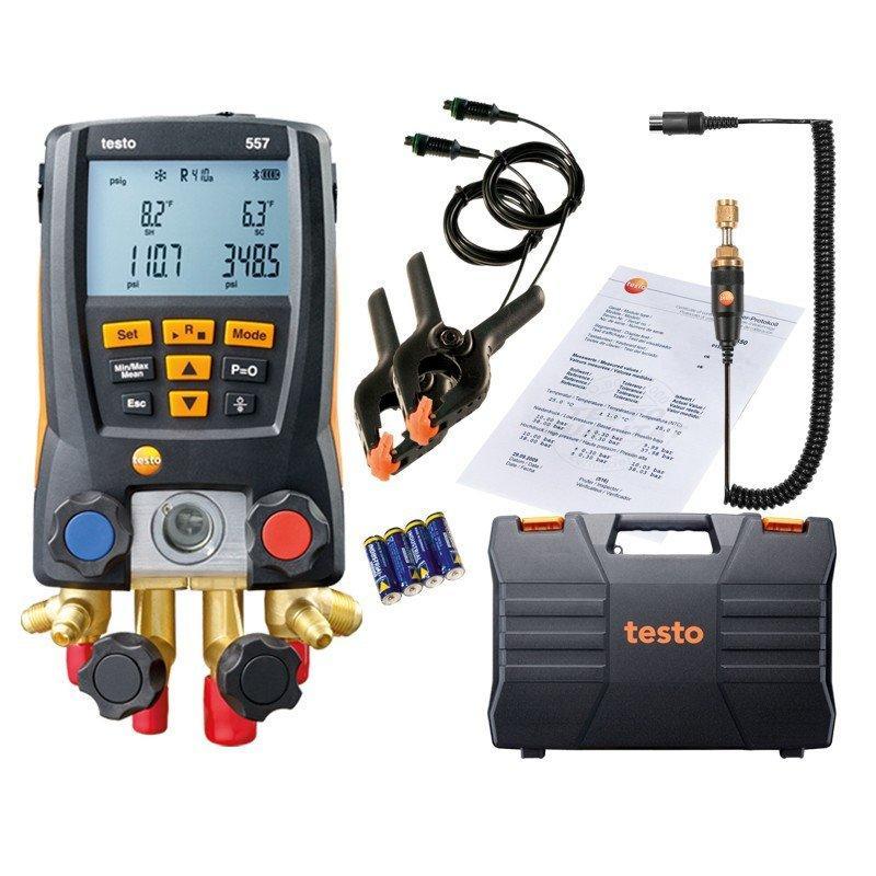 Testo 557 Digital Refrigeration Gauge With Vacuum Probe - 05631557