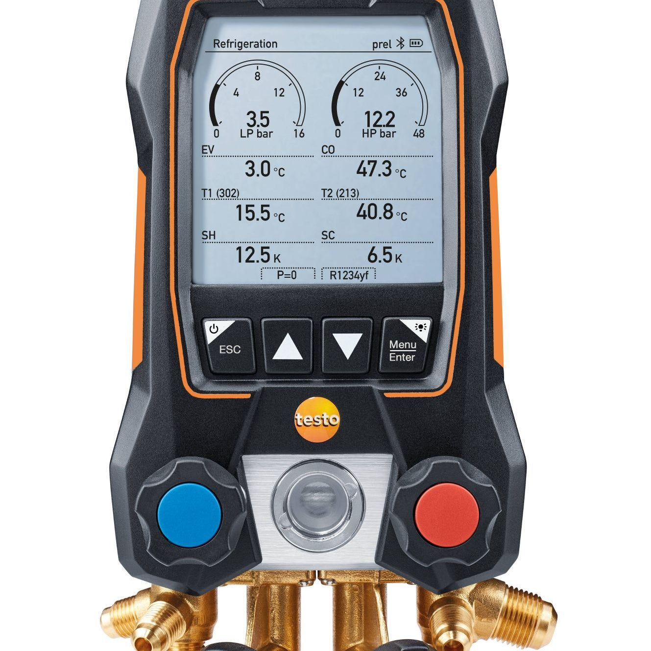 Testo 557s Smart Digital Manifold With Wireless Vacuum And Clamp Temperature Probes 0564 5571 unit only