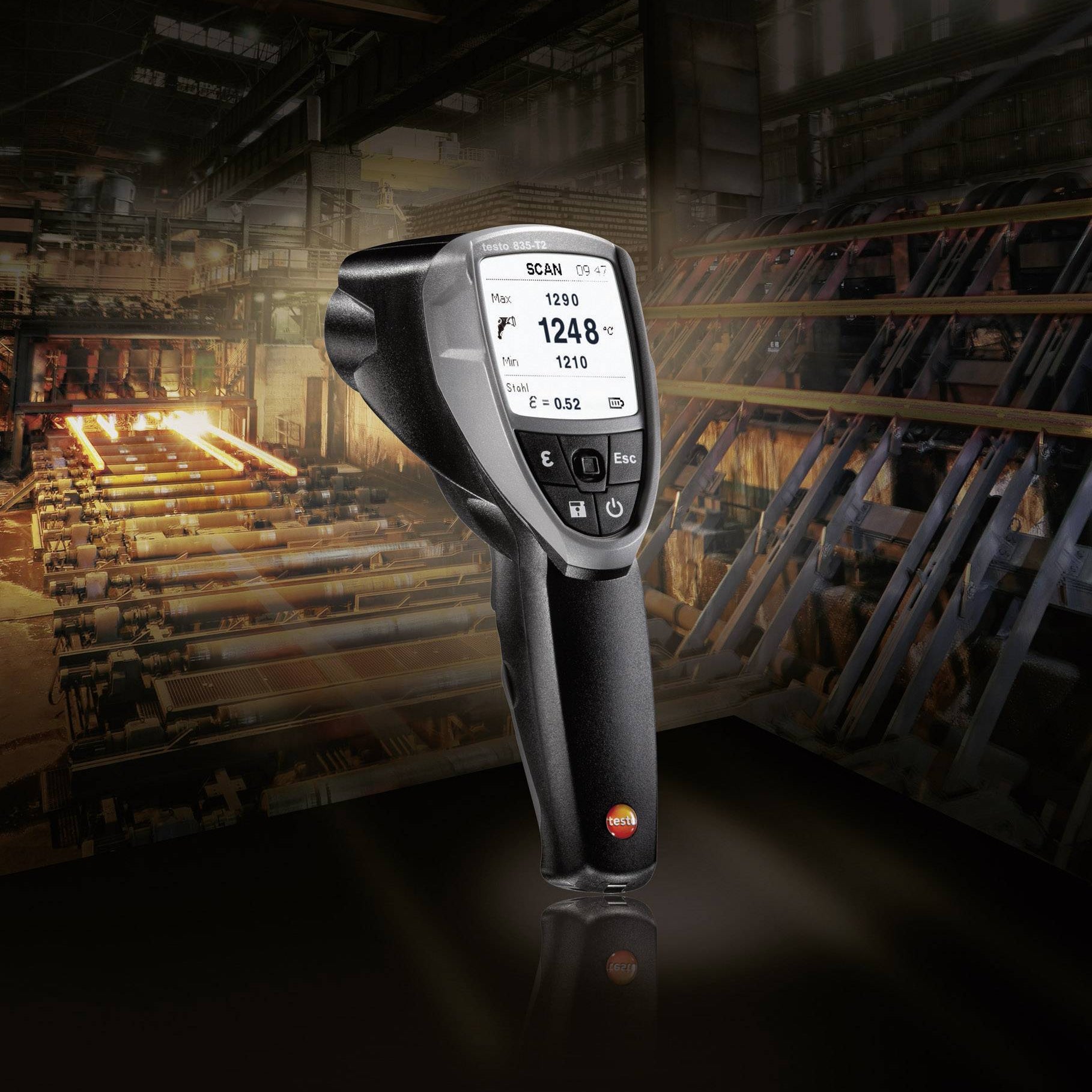 Testo 835t2 High-Temperature Ir Thermometer - 0560 8352 hvac shop