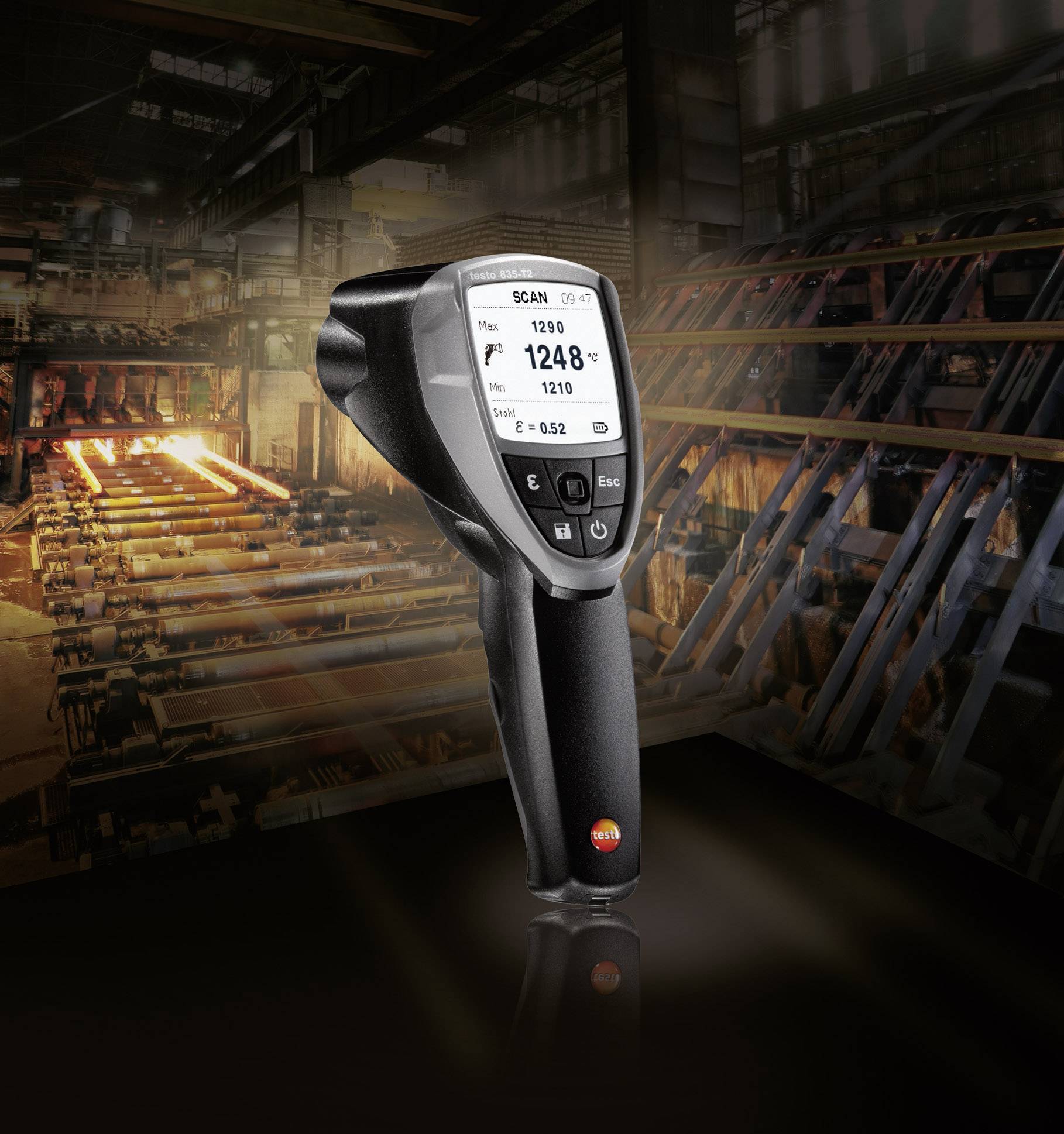 Testo 835t2 High-Temperature Ir Thermometer - 0560 8352 hvac shop