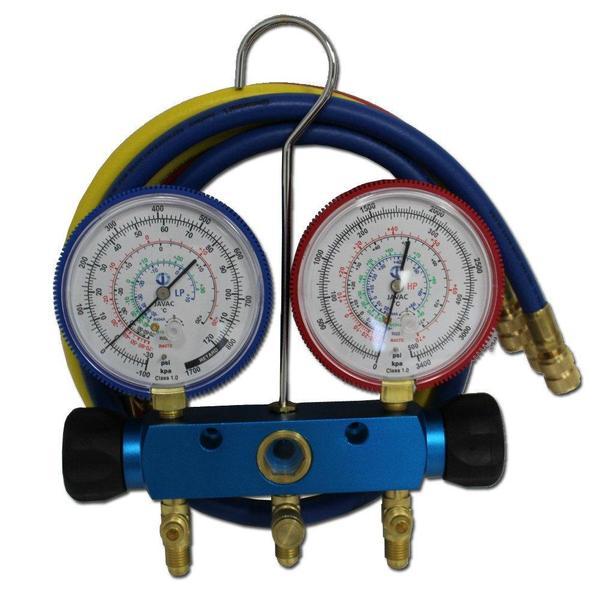 Piston Valve Multi-refrigerant Gauge Set W/ 90cm Hoses